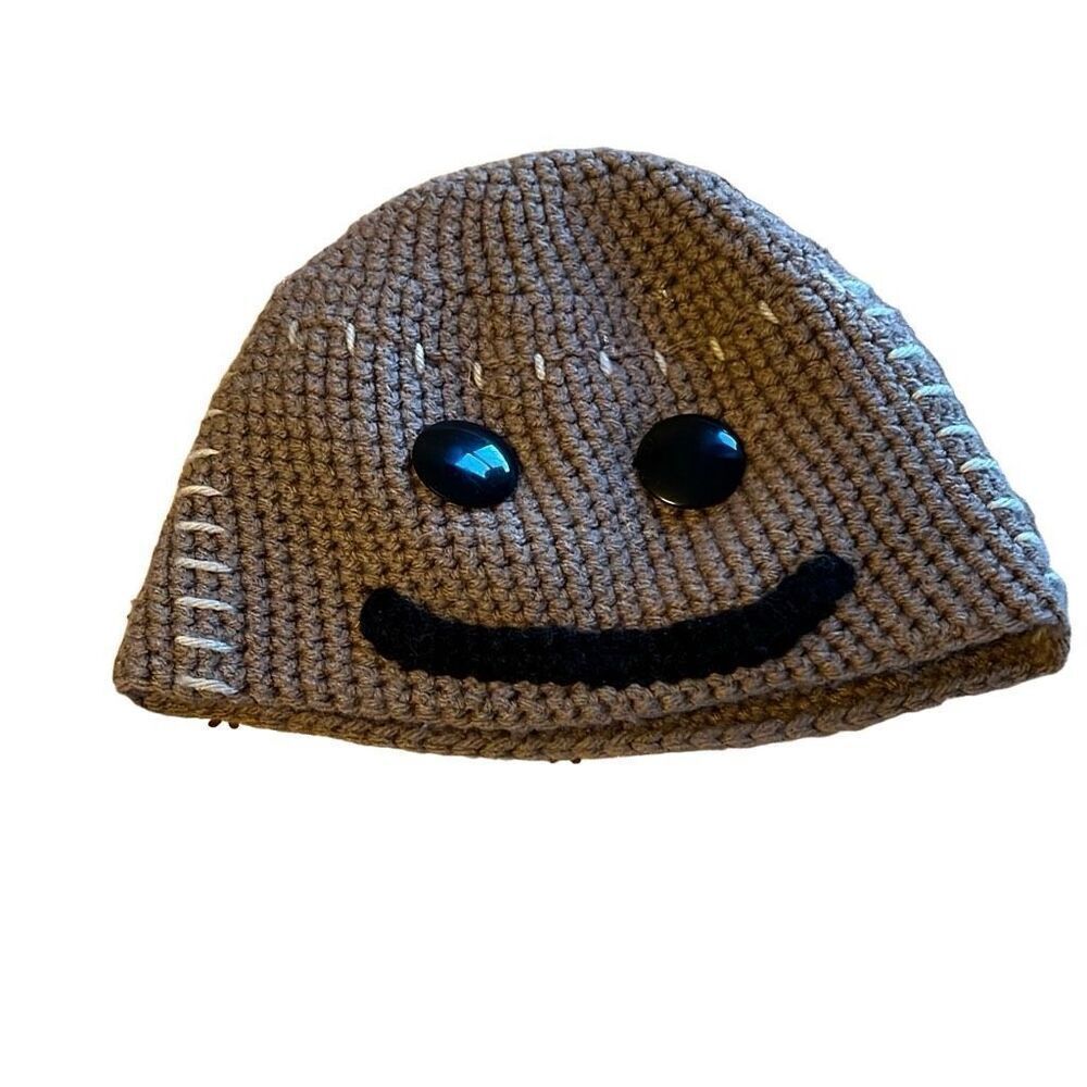 Vintage Shadows In The Nyte Kid's Brown Halloween Ghost Beanie Hat 10" x 7.5"